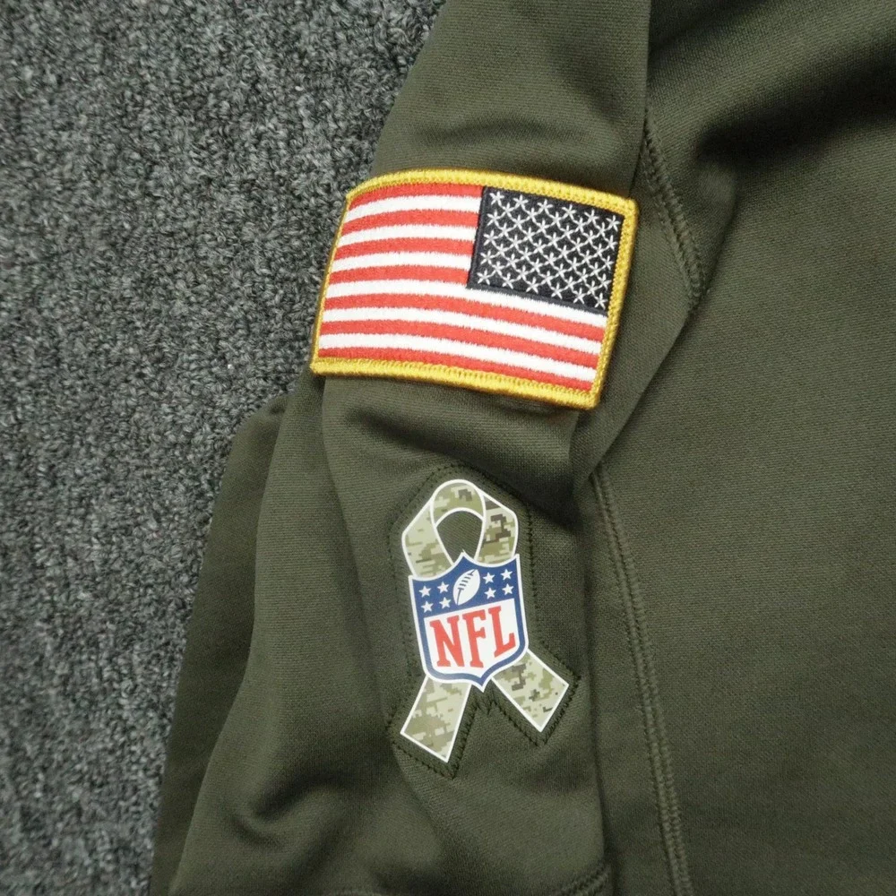 Tampa Bay Buccaneers Hoodie Mens Large Green Nike Salute To Service Dri Fit‎